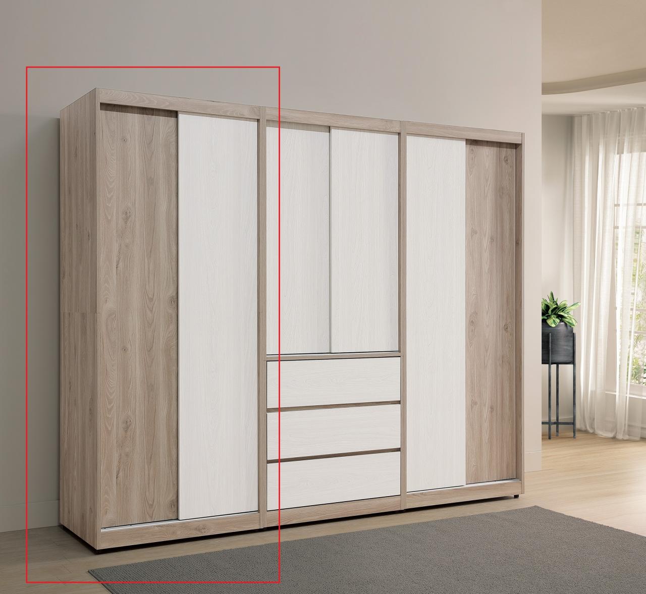 伊格絲2.7尺雙吊推門衣櫥